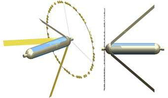 Struttura di una colonia spaziale; vista da tre quarti e laterale