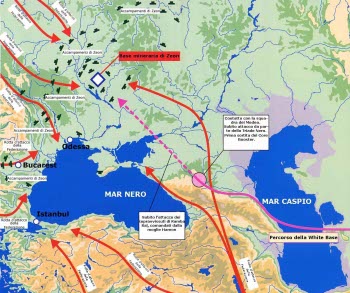 schieramenti delle forze di Zeon e movimenti delle forze federali durante la battaglia di Odessa