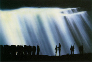 Premiazioni di soldati di Zeon dopo la battaglia di Loum; si pu riconoscere Dozul Zabi per la sua altezza - fonte immagine: <a href="/immagini/ms_era_01.htm">MS Era</a>