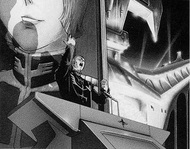 Il discorso di Gihren Zabi mandato in onda a livello mondiale - fonte immagine: <a href="/immagini/ms_era_01.htm">MS Era</a>