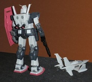 Vista da dietro dell'Action figure del RX-78-1 Proto Type Gundam