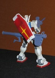 Vista da dietro dell'Action figure del Rx-78-2 Gundam