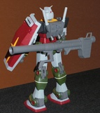 Vista da dietro dell'Action figure del RX-78-2 Gundam Real Color Type