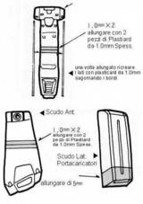 dettagli delle modifiche da apportare agli elementi del gonnellino dello Zaku